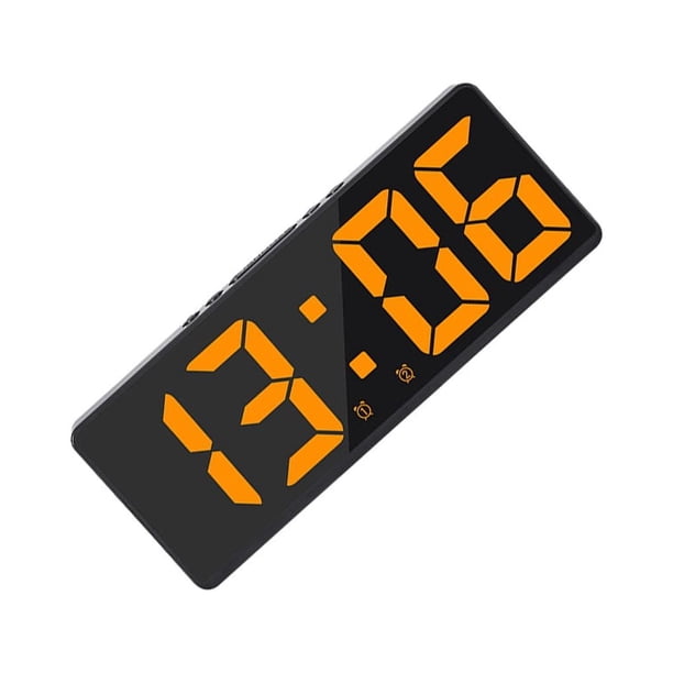 Reloj Digital LED Yuarrent 2 Modo 5 Gear Función de Repetición Alarmas Decoración del Hogar Tipo 7