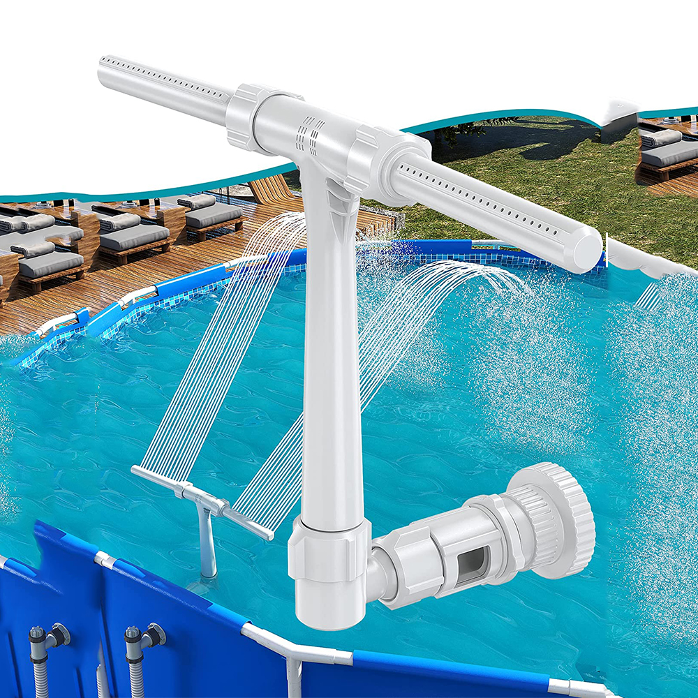 Pool Fountain for Above and InGround Pools, Adjustable Dual Spray