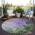 thumbnail image 6 of Addison Rugs Chantille Indoor/Outdoor Transitional Abstract Purple Washable Round Rug, 8' x 8', 6 of 6