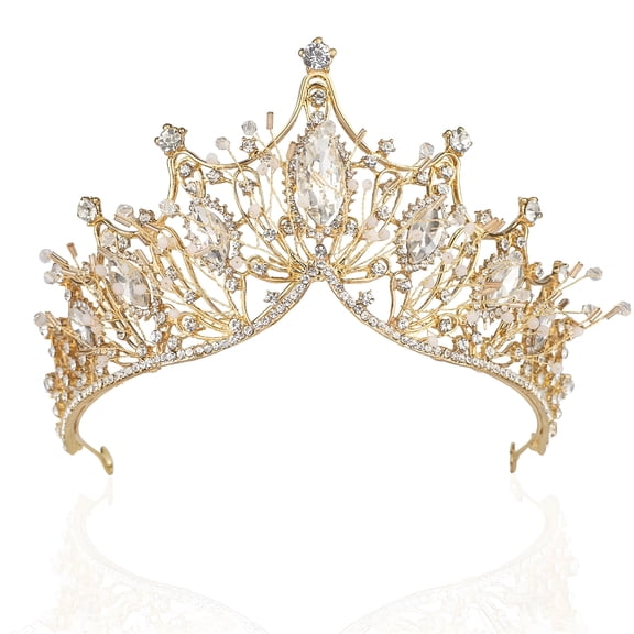 LAMIRO Baroque Black Queen Crown for Women, Dark Gothic Princess Tiaras and Crown Handmade Crystal Headband Birthday Tiara for Women – Wedding Halloween Faire Costume Birthday Music Festival