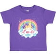 thumbnail image 3 of Inktastic 4th Birthday Unicorn Rainbow Cute Girls Girls Toddler T-Shirt, 3 of 5