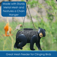 thumbnail image 5 of Gift Essentials Mesh Bird Feeder Sunflower Seed Feeder, Metal Black Bear, 5 of 7