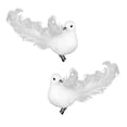 thumbnail image 1 of 12 Piezas de Paloma de la Paz Artificial Adornos de Pájaros de Espuma Viva con Clips para Decoraciones de Adornos de Pájaros de árboles de Navidad ANGGREK Otros, 1 of 8