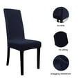 thumbnail image 3 of Unique Bargains Washable Stretch Chair Cover Dinning Room Removable Slipcovers Navy Blue, 3 of 8
