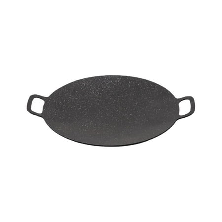 

Household Camping Grill Plate Grill Pan Nonstick Griddle Pan Grill Pan for Home 30cm