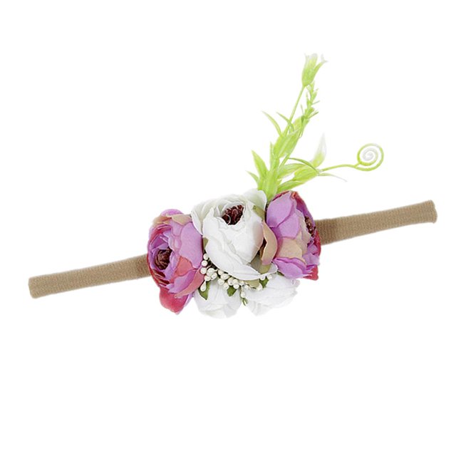 Diademas florale bebé, cabello, elástica recién nacido diadema niños , accesorio fotografía de fiest C Yotijar diadema de flores de seda