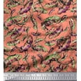 thumbnail image 1 of Soimoi Rayon Fabric Leaves & Texture Print Sewing Fabric Yard 56 Inch Wide, 1 of 2