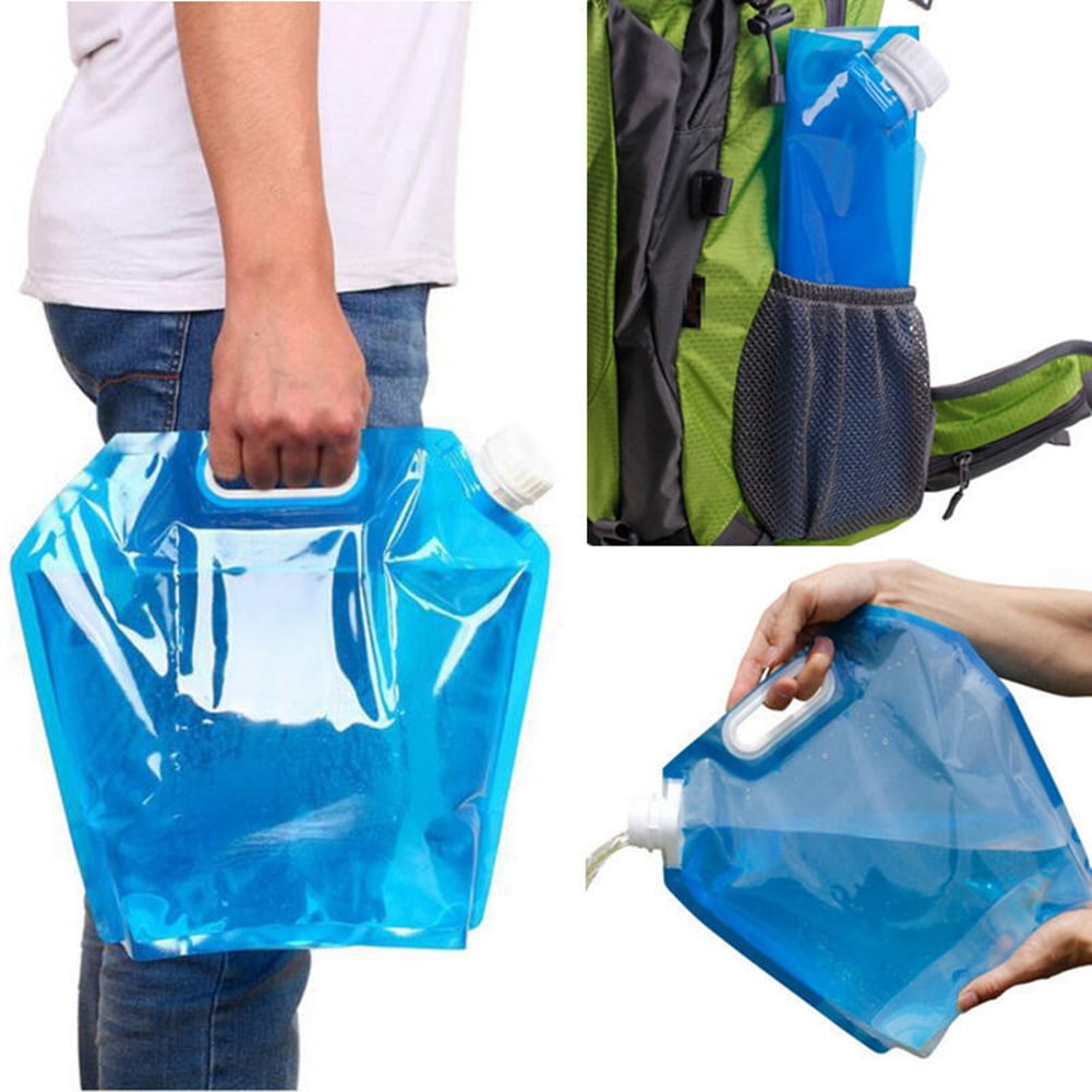 Bidon D'eau Portable Sollee 5L - Pliable Et Réutilisable - Pour Randonnée, Camping, Pique-nique