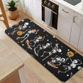 thumbnail image 5 of Black Halloween Dancing Skeletons Kitchen Rug Mat,Kitchen Runner Rugs Non Skid Washable,Decorative Kitchen Floor Mats for Kitchen,Sink,Laundry,17"x47.2", 5 of 7