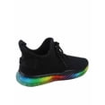 thumbnail image 2 of Gabby Rainbow Sole Lace Up Look Slip On Fashion Sneaker ( Black, 7), 2 of 2