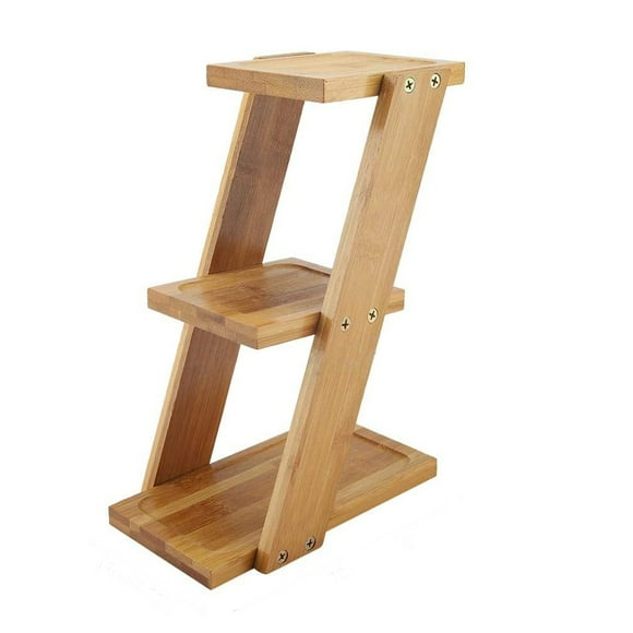 Bamboo Plant Shelf,3 Tiers Bamboo Desktop Desktop Potted Plant Holder Tiers Potted Plant Holder Convenient Use