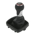 thumbnail image 1 of Perilla de Cambio Única con Cubierta de 6 Velocidades para Audi A3 8P de Cuero Sintético Rojo Mate y Negro, 1 of 6