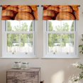 thumbnail image 2 of LALILO Kitchen Curtain Valance Pumpkins Halloween Pumpkin Rod Pocket Window Curtain 52"x 18" Set of 2, 2 of 7