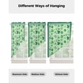 thumbnail image 4 of St. Patrick's Day Swag Valances for Windows, Lucky Shamrock Clover Green Plant Rod Pocket Sheer Valances for Small Windows, Swag Toppers Light Filtering for Kitchen Living Room 2 Panels 28''x36'', 4 of 6
