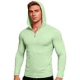 thumbnail image 5 of Fwqbns Mens Long Sleeve Zippered Hooded Sun Protection Shirt, Lightweight Quick-Dry Fabric, UPF 50+, Ideal for Outdoor Sports, Fishing, Running, and Hiking, 5 of 9