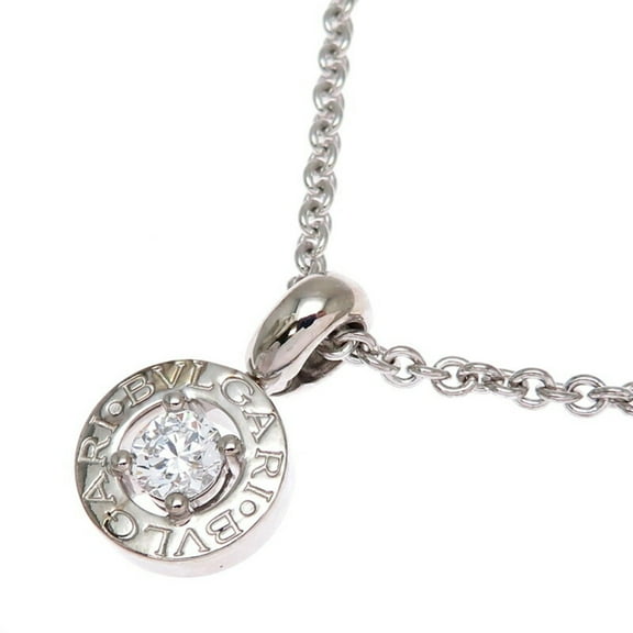 Pre-Owned BVLGARI Diamond Women's Necklace 340614 750 White Gold (Good)