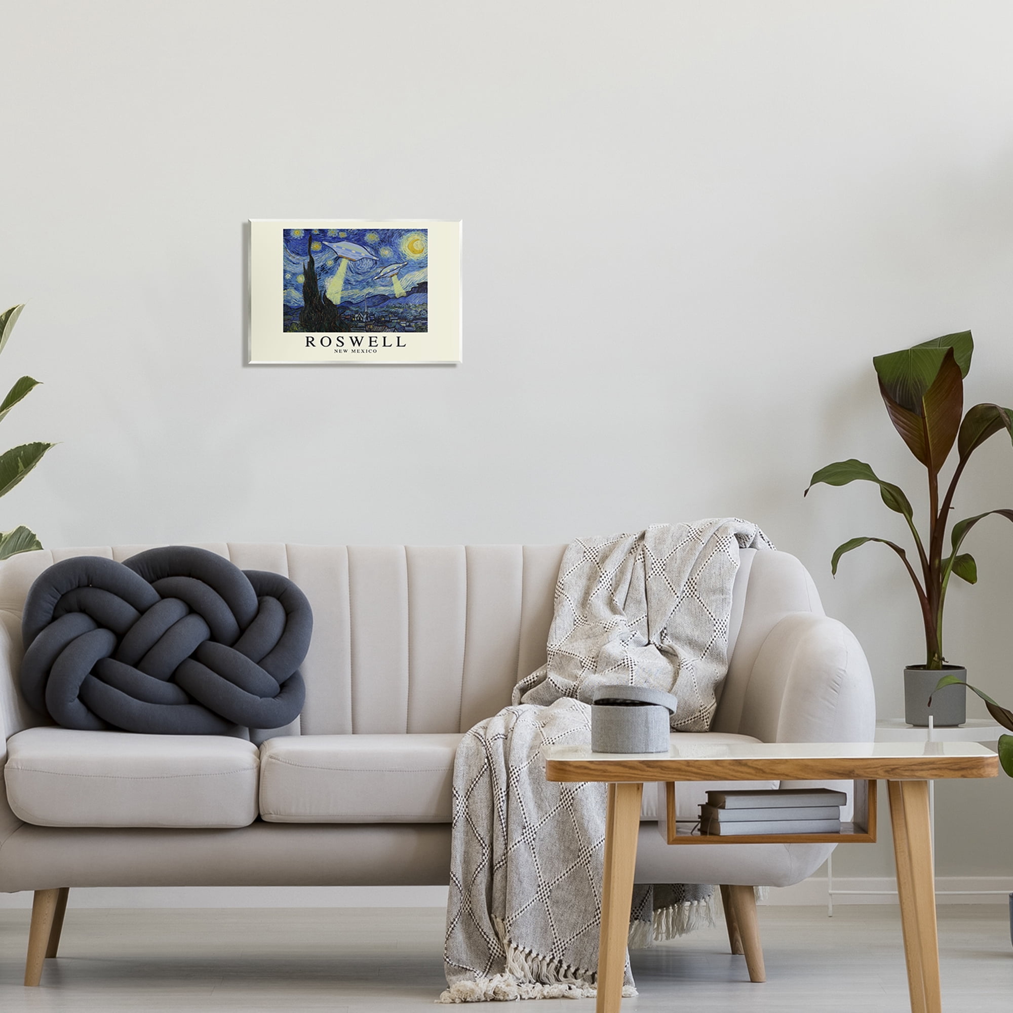 Stupell Industries Van Gogh UFO Roswell NM Travel & Places Painting Unframed Art Print Wall Art