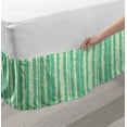 thumbnail image 2 of Woods Bed Skirt, Continuous Nature Themed Pattern with Tree Stems in Soft Tone Design, Elastic Bedskirt Dust Ruffle Wrap Around for Bedding Decor, 4 Sizes, Green Shamrock Green, by Ambesonne, 2 of 2