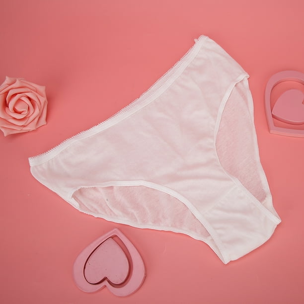 LAFGUR 5pcs Disposable Underwear Maternity High Waist Disposable Women\'s  Soft Cotton Underwear Non Woven Underwear For Hotel 