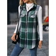 thumbnail image 7 of Cuteduck Womens Sleeveless Plaid Vest Wool Blazer Jackets Cardigan Outerwear Fall Winter Tops, 7 of 7