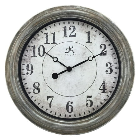 Infinity Instruments Aged Silver and Gold Wall Clock - Walmart.com