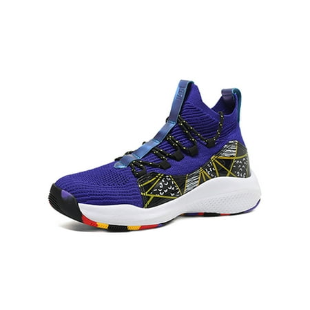 

Eloshman Unisex Running Shoes Breathable Basketball Fitness Workout Sneakers Gym Casual Sport Trainers Slip Resistant Purple 6