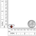 thumbnail image 6 of Gem Stone King 2.16 Ct Oval Red Garnet White Topaz 925 Sterling Silver Ring, 6 of 6