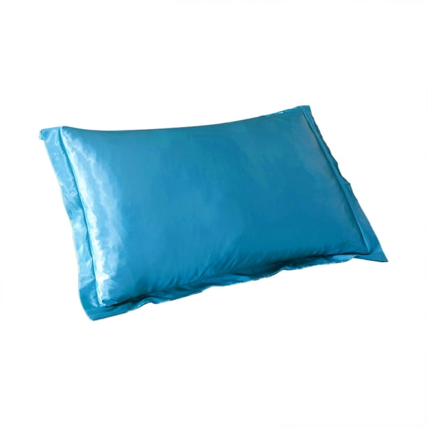 PYPESEEWY Liquidación Sábanas y Fundas De Almohada Funda De Almohada De Seda Sin Cremallera Color Sólido Funda De Almohada De Seda Sin Cremallera Funda De Almohada Azul Tamaño Estándar
