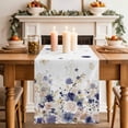 thumbnail image 3 of Purple Spring Floral Cotton Linen Table Runner for Dining Kitchen, Elegant Pastoral Flowers Watercolor Wedding Outdoor Party Tablerunners, Dresser Scarf Coffee Tablecloth Runners 13x72 Inches, 3 of 8