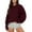 Wine, variant on CaiJunJia Sweatshirts for Womens No Boundaries Oversized Sweatshirt For Women Crewneck Pullover Fall Fashion Clothes Crew Neck Solid Color Hoodies Sweaters