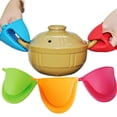 thumbnail image 5 of Queroig 4Pcs Silicone Oven Mitts Heat Resistant Kitchen Mittens Pinch Mitts Anti-Scald Silicone Potholders Non-Slip Cooking Mitts Versatile Mini Oven Mitts, 5 of 6
