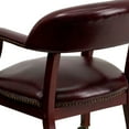 thumbnail image 6 of Flash Furniture Sarah Oxblood Vinyl Luxurious Conference Chair with Accent Nail Trim and Casters, 6 of 10