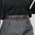 thumbnail image 3 of HEVIRGO Women Fashion Faux Leather Belt Rectangle Buckle Waistband Waist Belt for Pants Jeans Versatile Accessory for Dresses Shirts Tops, 3 of 8
