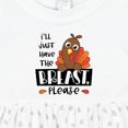 thumbnail image 4 of Inktastic I'll Just Have the Breast, Please Cute Turkey Girls Baby Dress, 4 of 5