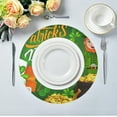 thumbnail image 5 of GZHJMY Saint Patrick's Theme Round Placemats Durable Non-Slip Heat and Stain Resistant Placemat for Kitchen Table Decoration Outdoor BBQ Activities(4PCS) Table Mat, 5 of 7