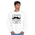 thumbnail image 4 of Happy Father's Day Dad Mustache Men's Big & Tall Crewneck Sweatshirt Brisco Brands 5X, 4 of 5