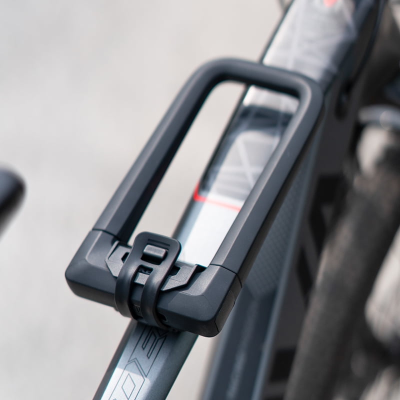 ROCKBROS U Bicycle Locks,Black Silicone Rubber,Key Lock - 22.5mm Thick Steel