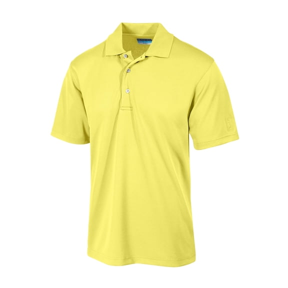 PGA Tour Mens AirFlux Golf Rugby Polo Shirt, Yellow, Large