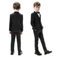 thumbnail image 2 of Visaccy Boys Suits 5 Pieces Slim Fit Blazer Pants Black Outfit Suit for Wedding 12 Years, 2 of 5