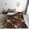 thumbnail image 5 of Cauagu Owl And Leaves Pattern Flannel Bed Blankets,Fleece Blanket Comfortable Air Conditioning Blanket for Sofa Bed Travel Couch & Living Room -40"x30", 5 of 8