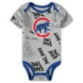 thumbnail image 4 of Newborn & Infant Chicago Cubs Royal/Red/Heathered Gray Game Time Three-Piece Bodysuit Set, 4 of 4