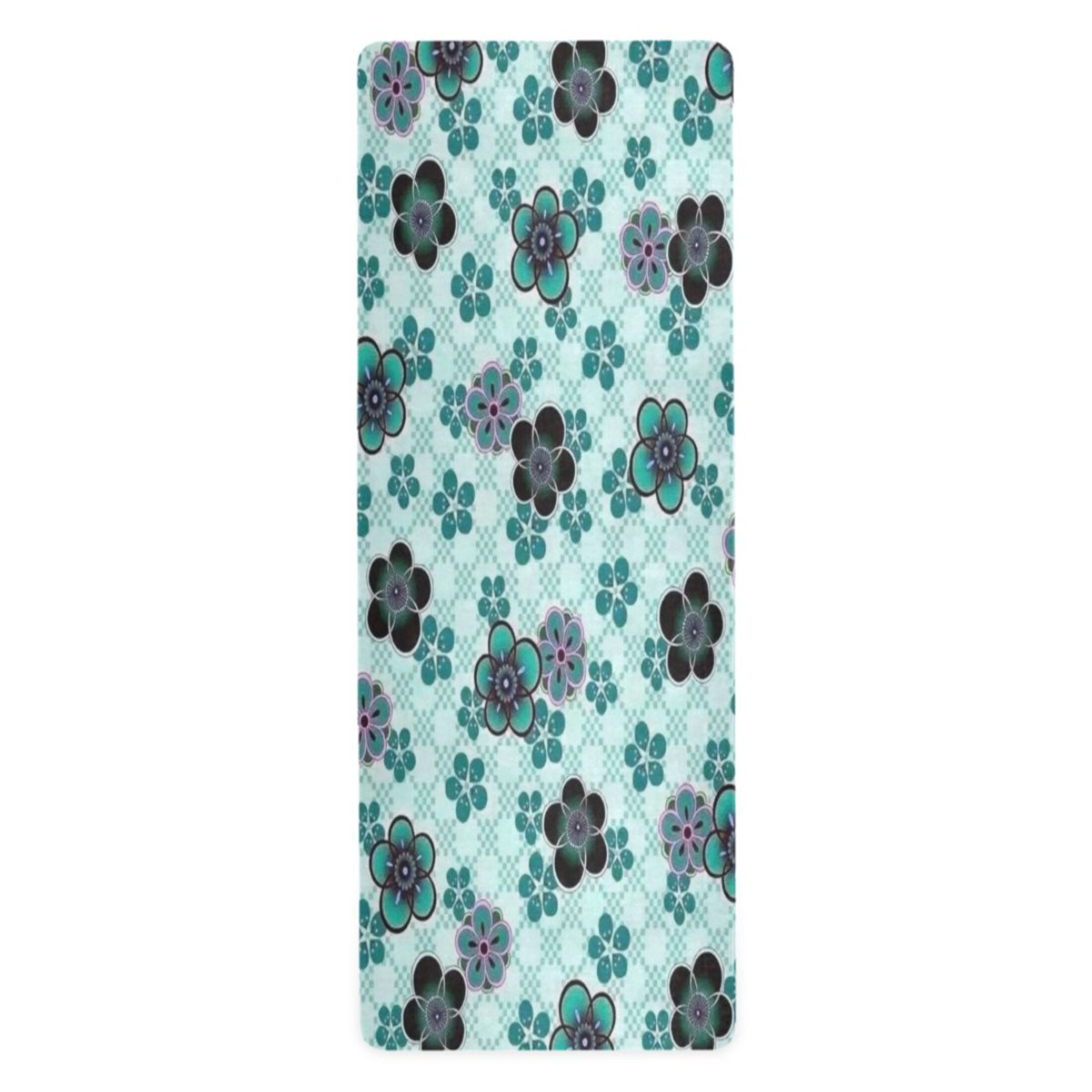 BZSMCE Yoga Mat Women Fitness Mat Aquatic Floral Mosaic Pattern