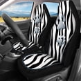 thumbnail image 3 of Pzuqiu Car Seat Covers Set Easy to Install Polyester, Compatible with Sedan Seats Car Seats, for Truck Trucks, Black and White Striped Claw Marks, 3 of 10