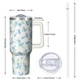 thumbnail image 3 of 1pc Blue bow 40oz Tumbler with Straw & Handle - Insulated Stainless Steel Cup | Holiday Gift for Man Women (Christmas, Valentine's, Birthday), 3 of 5
