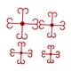 thumbnail image 3 of 4 soportes ajustables para tallos de plantas de tomate para jardines exteriores. rojo, 3 of 8