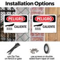 thumbnail image 3 of Hot Spanish OSHA Danger Rigid Plastic Sign 14 Inch x 10 Inch - 5 Pack, 3 of 8