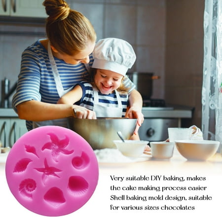 

ROBOT-GXG Seashell Silicone Mold Ocean - Fondant Silicone Mold for Baking - Marine Theme Fondant Silicone Mold Ocean Creatures Cake Decoration Fondant Mold Starfish Seashell Silicone Mold