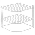 thumbnail image 5 of Home Basics Vinyl Coated 2 Shelf Kitchen Organization Corner Spice Rack, White, 5 of 5