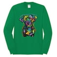 thumbnail image 3 of Dean Russo Unconditional Loyalty Dog Lover Mens Long Sleeve Shirt, Kelly, Small, 3 of 6