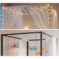 thumbnail image 4 of Pillfn Full Size Canopy Bed Frame Four-Poster Metal Platform Bed with Headboard and Footboard Strong Steel Slat Support, White, 4 of 7
